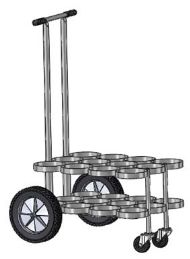 Jumbo D5.50 Twelve Oxygen Cylinder Cart